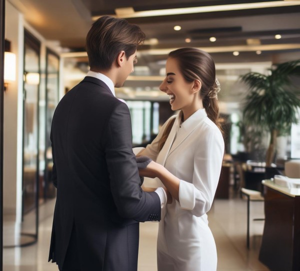 酒店服务员与客人碰撞，如何化解冲突